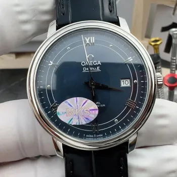 Omega De Ville 424.13.40.20.03.002 Replica - Cadran Bleu Acier Inoxydable