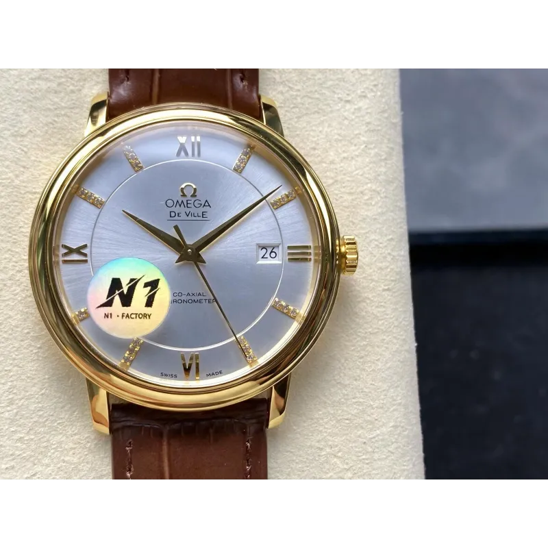Omega De Ville 424.53.40.20.52.001 Replica - Cadran Argent Bicolore