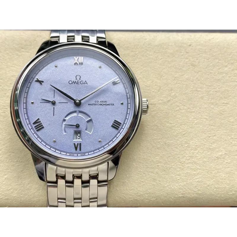 Omega De Ville 434.10.41.21.03.001 Replica - Cadran Bleu Acier Inoxydable