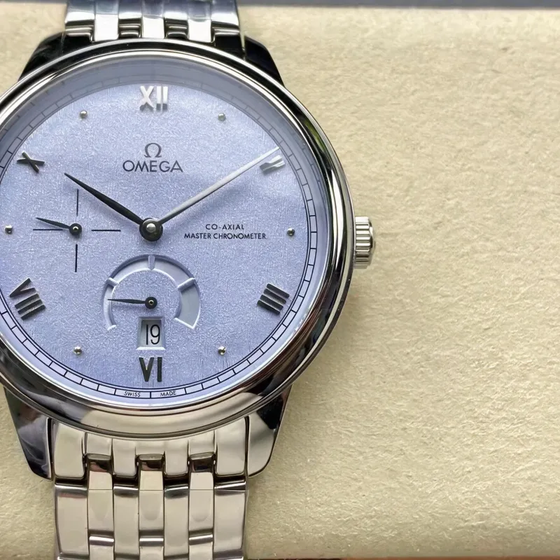 Omega De Ville 434.10.41.21.03.001 Replica - Cadran Bleu Acier Inoxydable