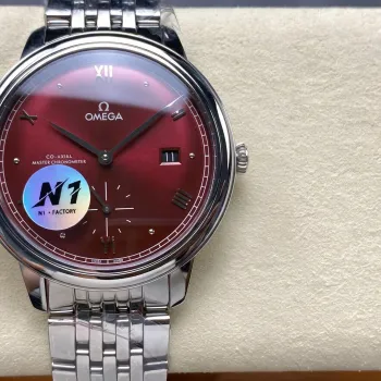 Omega De Ville 434.10.41.20.11.001 Replica - Cadran Rouge Acier Inoxydable