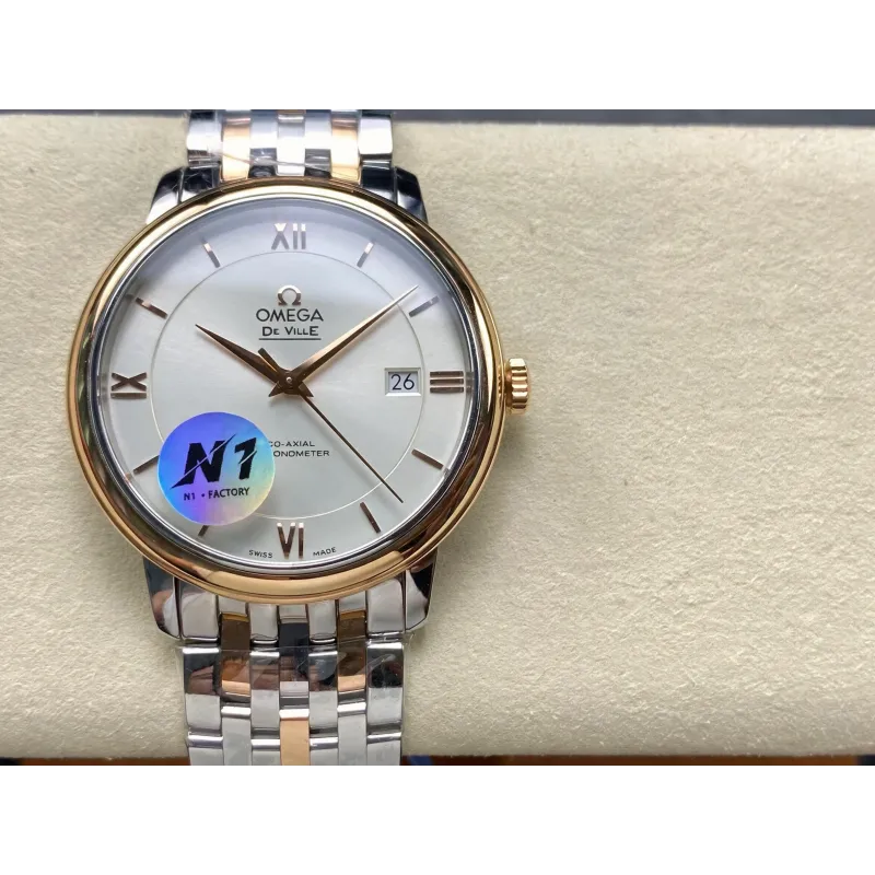 Omega De Ville 424.20.37.20.02.002 Replica - Cadran Argent Acier Inoxydable