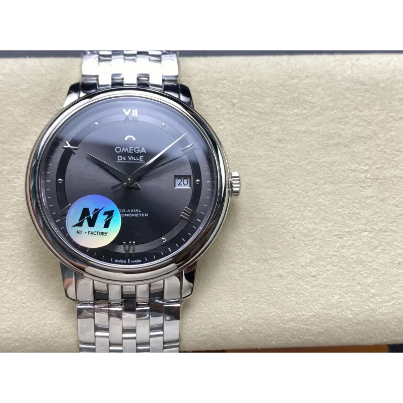 Omega De Ville 424.10.40.20.06.001 Replica - Cadran Gris Acier Inoxydable