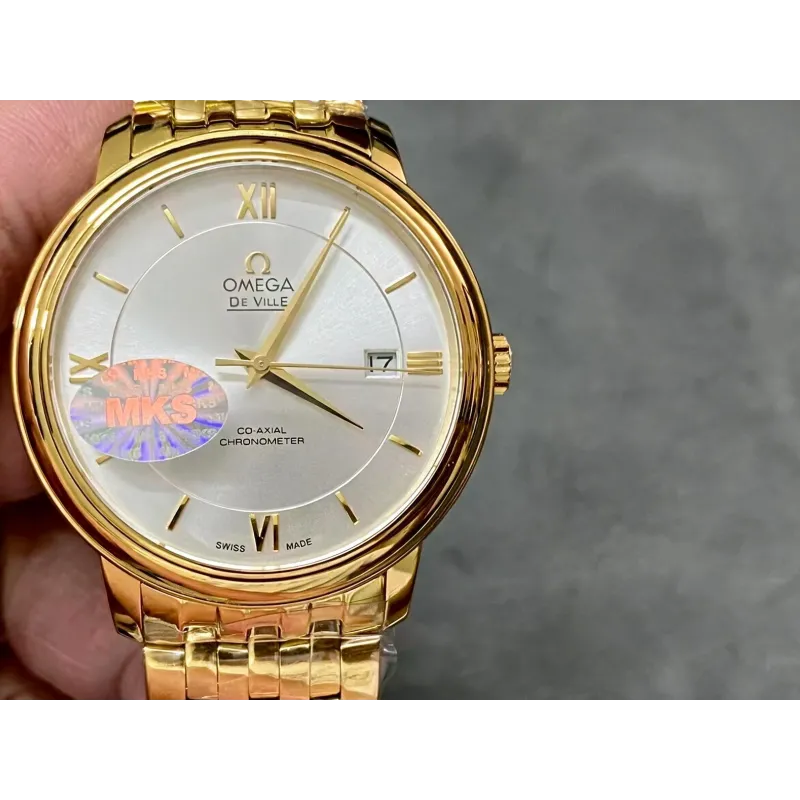 Omega De Ville 424.50.37.20.02.002 Replica - Cadran Argent Bicolore