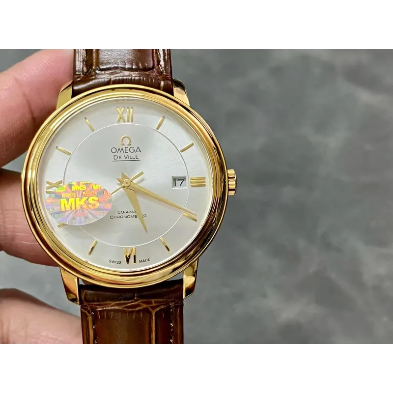 Omega De Ville 424.53.40.20.02.002 Replica - Cadran Argent Bicolore