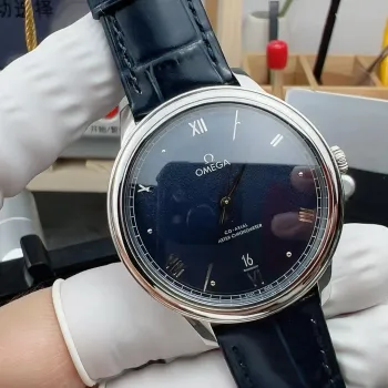 Omega De Ville 434.13.40.20.03.001 Replica - Cadran Bleu Acier Inoxydable