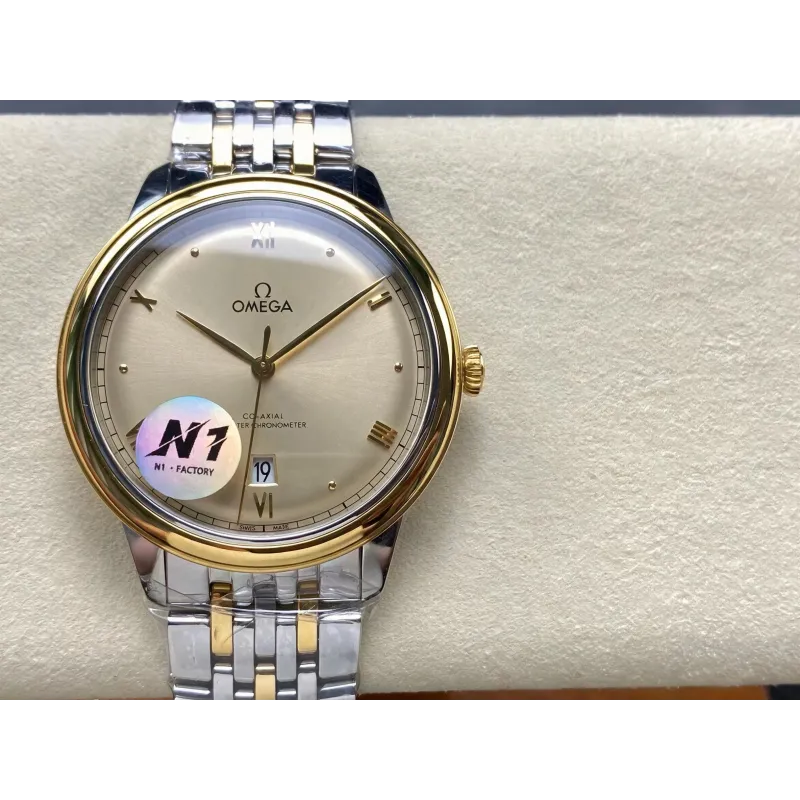Omega De Ville 434.20.40.20.08.001 Replica - Cadran Champagne Acier Inoxydable