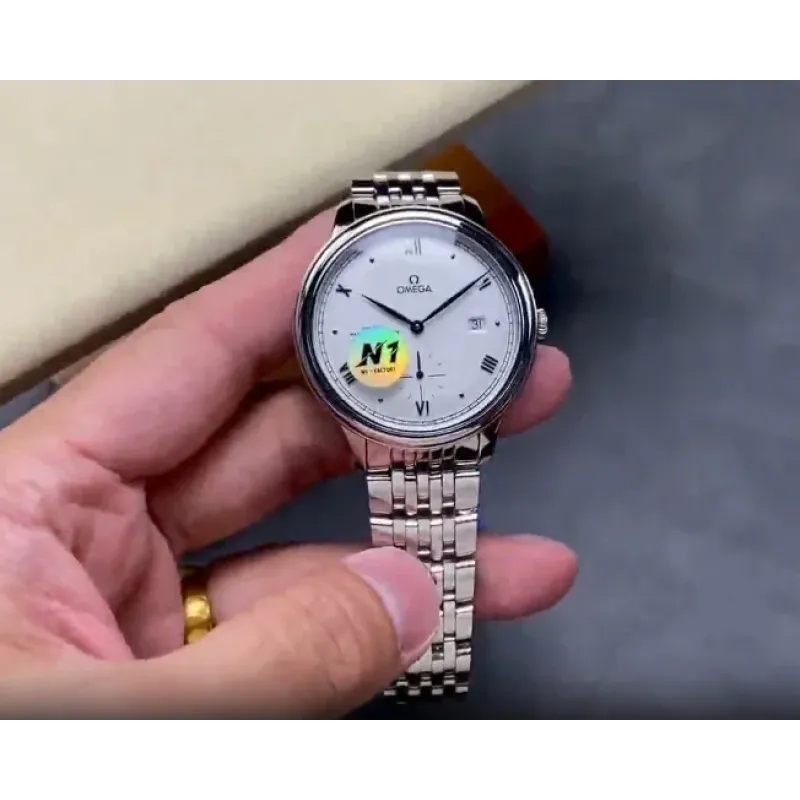 Omega De Ville 434.10.41.20.02.001 Replica - Cadran Argent Acier Inoxydable