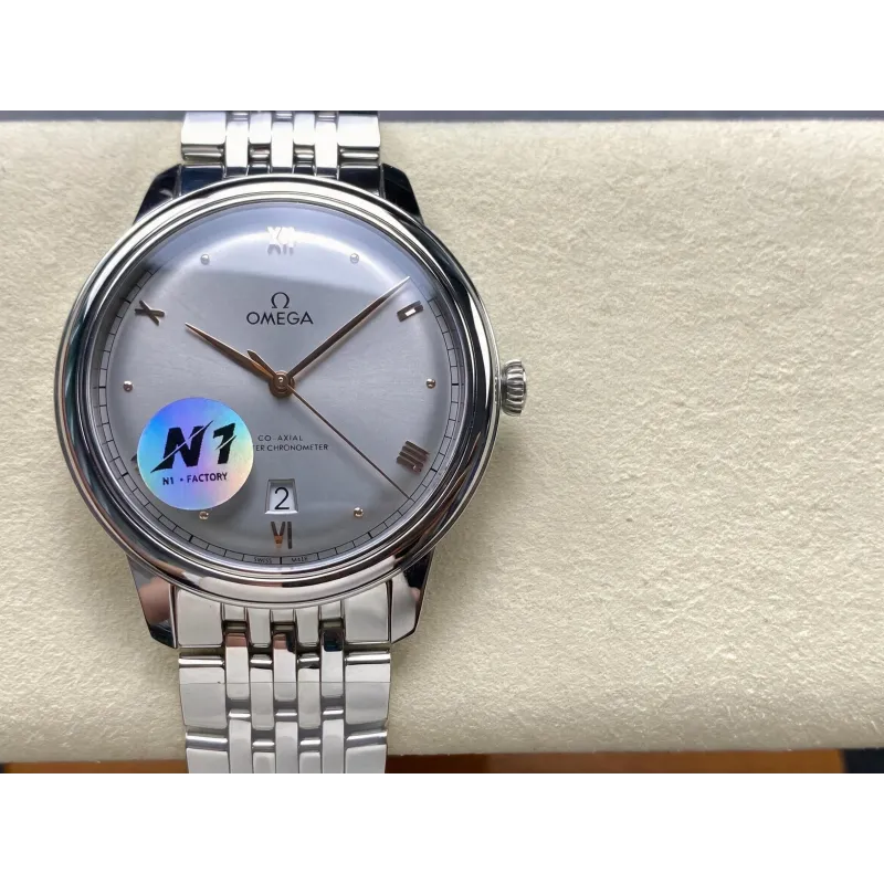 Omega De Ville 434.10.40.20.06.001 Replica - Cadran Gris Acier Inoxydable