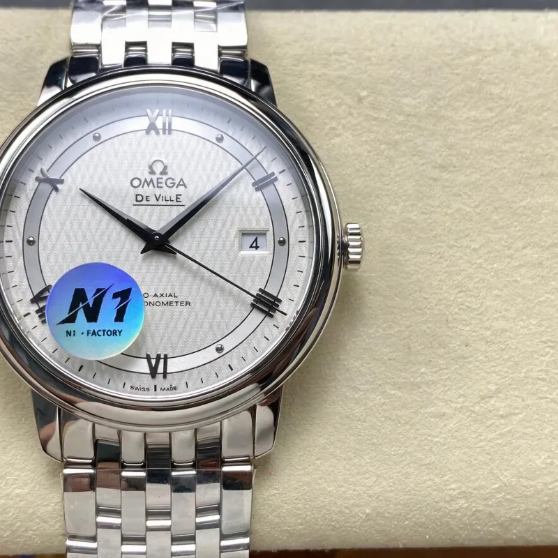 Omega De Ville 424.10.40.20.02.005 Replica - Cadran Argent Acier Inoxydable