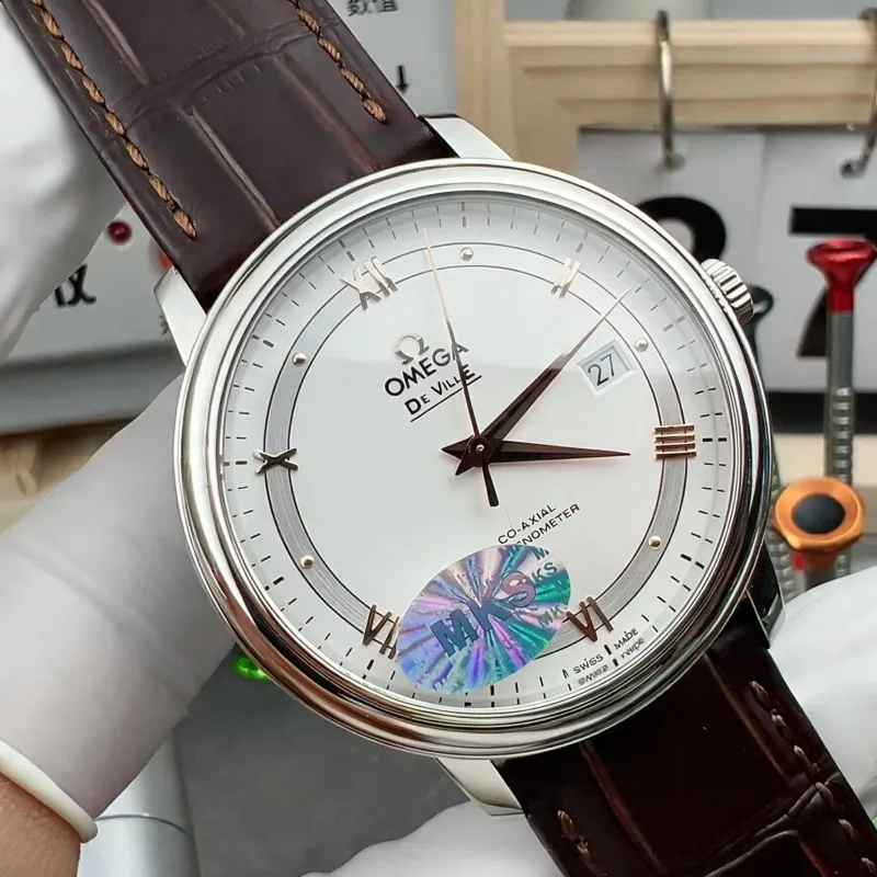 Omega De Ville 424.13.40.20.02.002 Replica - Cadran Argent Acier Inoxydable