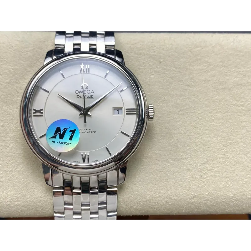 Omega De Ville 424.10.40.20.02.003 Replica - Cadran Argent Acier Inoxydable
