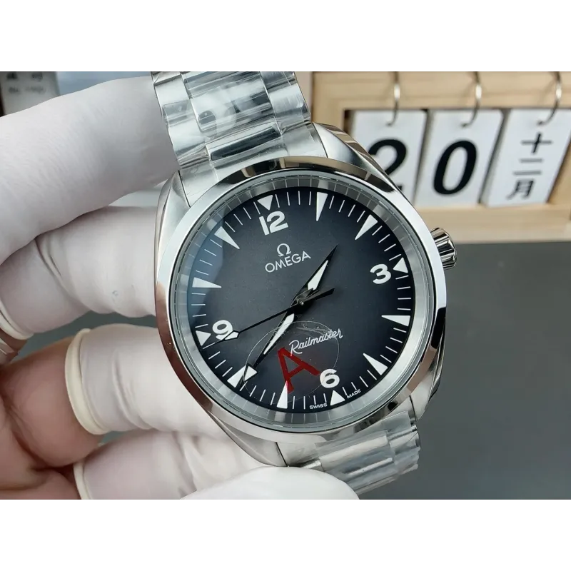 Omega Seamaster Railmaster 235.10.38.20.06.001 Replica - Cadran Gris Acier Inoxydable