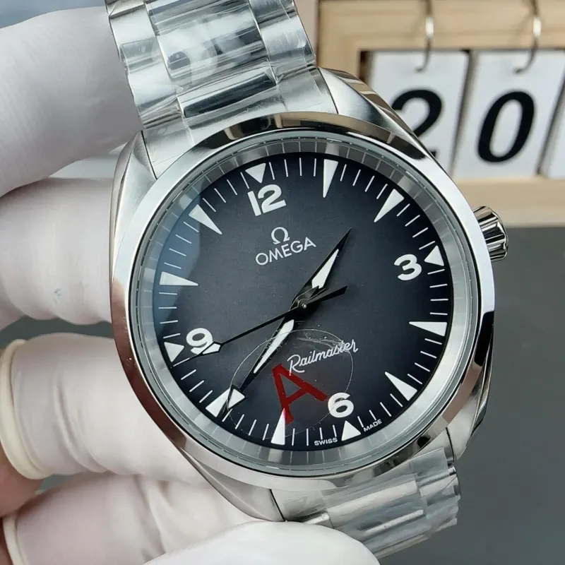 Omega Seamaster Railmaster 235.10.38.20.06.001 Replica - Cadran Gris Acier Inoxydable