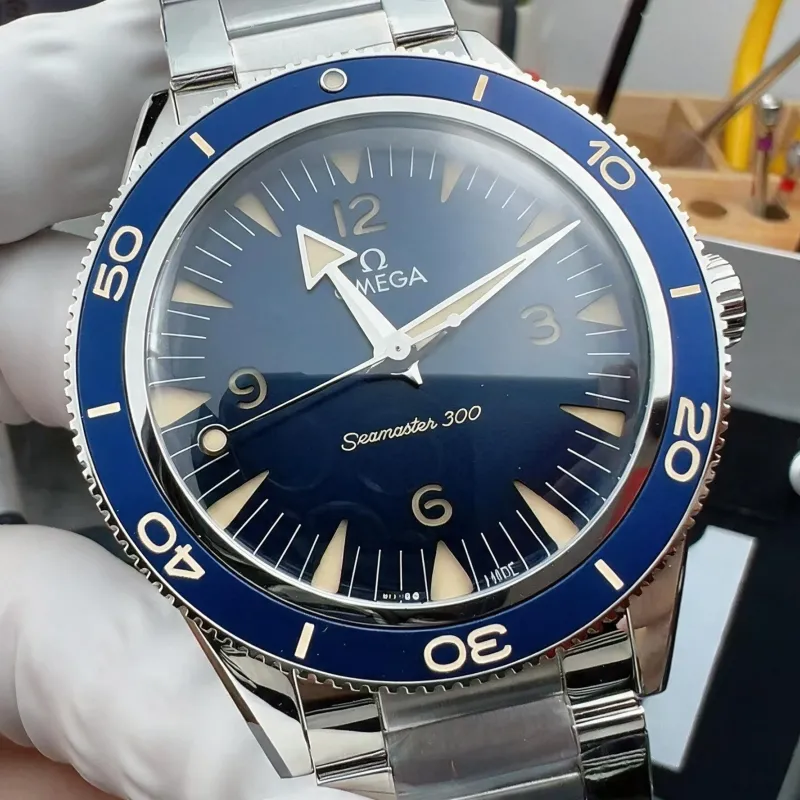 Omega Seamaster 234.30.41.21.03.001 Replica - Cadran Bleu Lunette Cannelee