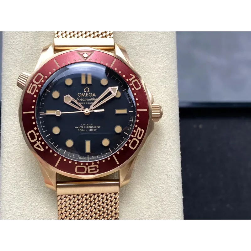 Omega Seamaster 210.90.42.20.01.003 Replica - Cadran Noir Lunette Cannelee