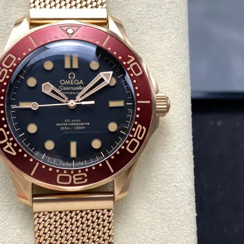 Omega Seamaster 210.90.42.20.01.003 Replica - Cadran Noir Lunette Cannelee