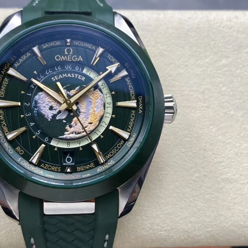 Omega Seamaster 220.32.43.22.10.001 Replica - Cadran Vert Acier Inoxydable