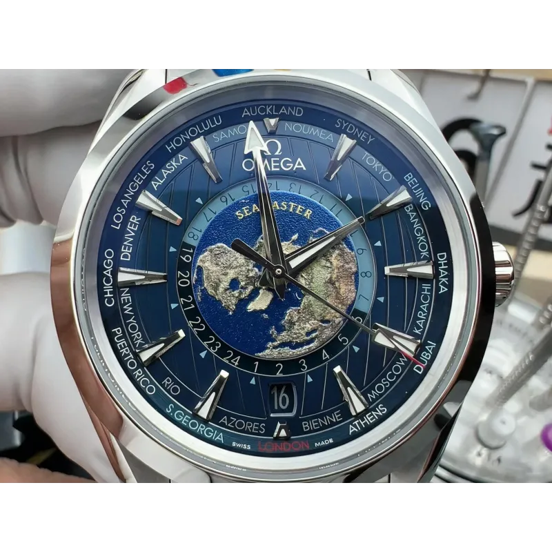 Omega Seamaster 220.10.43.22.03.001 Replica - Cadran Bleu Acier Inoxydable