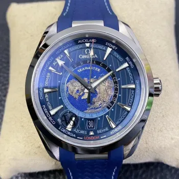 Omega Seamaster Aqua Terra 150M Worldtimer 220.12.43.22.03.001 Replica - Cadran Bleu