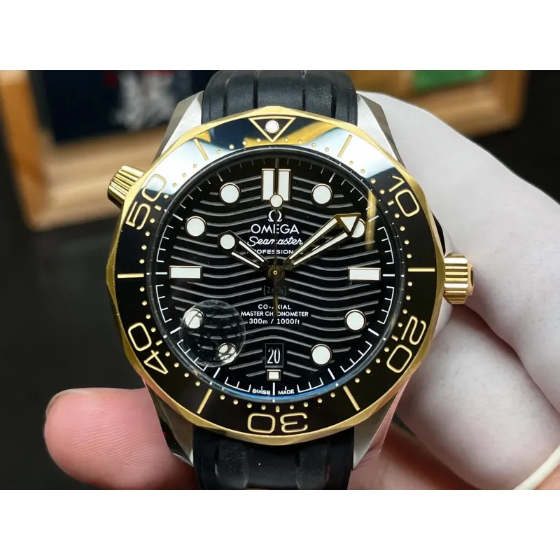 Omega Seamaster 210.22.42.20.01.001 Replica - Cadran Noir Bracelet Caoutchouc