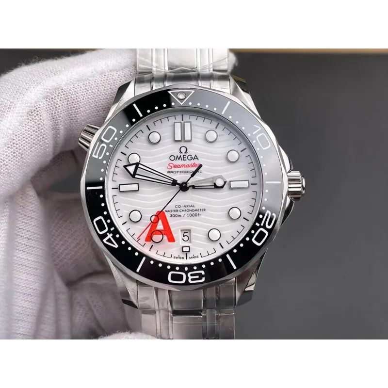 Omega Seamaster 210.30.42.20.04.001 Replica - Cadran Blanc Lunette Cannelee