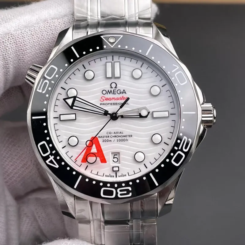 Omega Seamaster 210.30.42.20.04.001 Replica - Cadran Blanc Lunette Cannelee