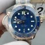 Omega Seamaster 210.20.42.20.03.002 Replica - Cadran Bleu Lunette Cannelee