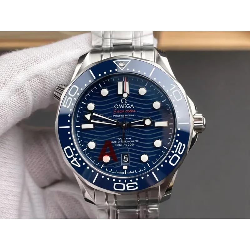 Omega Seamaster 210.30.42.20.03.001 Replica - Cadran Bleu Lunette Cannelee