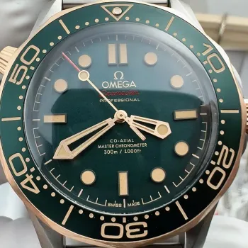 Omega Seamaster 210.92.42.20.10.001 Replica - Cadran Vert Lunette Cannelee