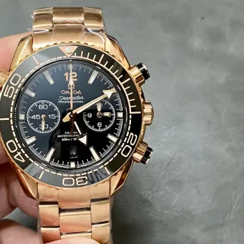 Omega Seamaster Planet Ocean 600M 215.63.46.51.01.001 Replica - Cadran Noir Or Rose