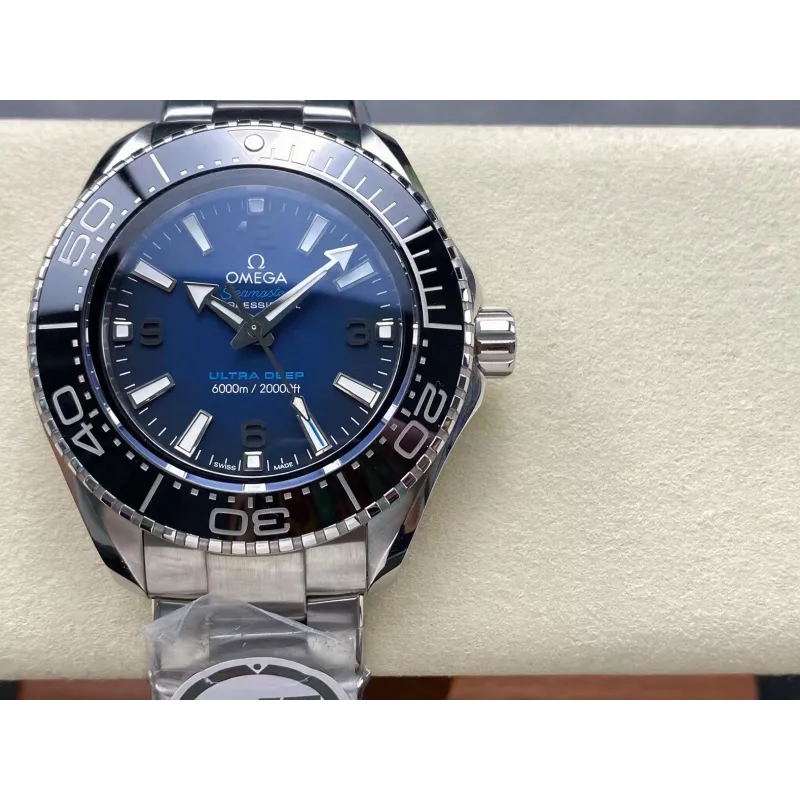 Omega Seamaster 215.30.46.21.03.001 Replica - Cadran Bleu Lunette Cannelee