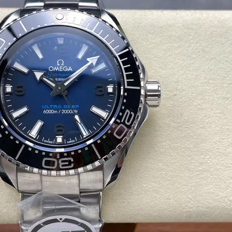 Omega Seamaster 215.30.46.21.03.001 Replica - Cadran Bleu Lunette Cannelee