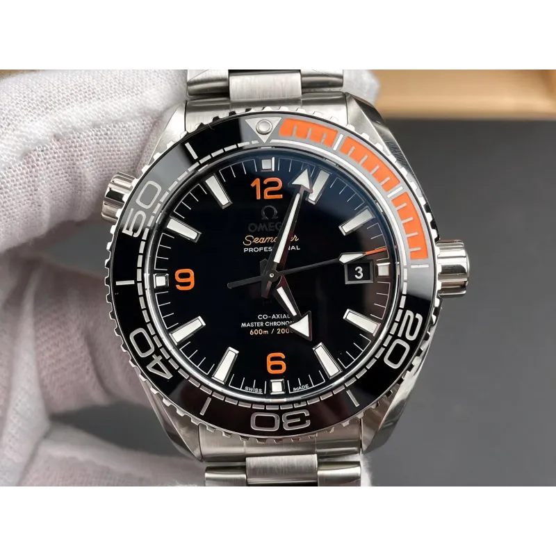 Omega Seamaster 215.30.44.21.01.002 Replica - Cadran Noir Lunette Cannelee
