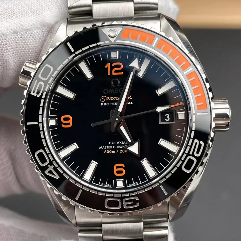 Omega Seamaster 215.30.44.21.01.002 Replica - Cadran Noir Lunette Cannelee