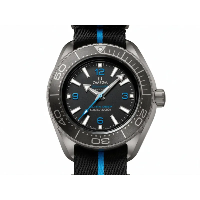 Omega Seamaster 215.92.46.21.01.001 Replica - Cadran Noir Lunette Cannelee