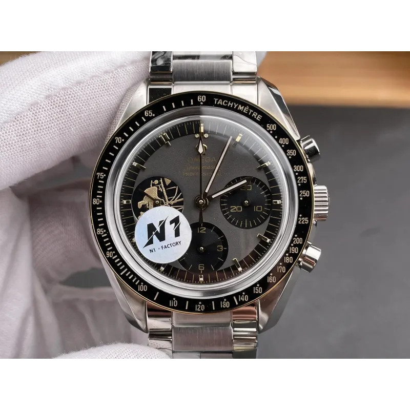 Omega Speedmaster Moonwatch Apollo 11 50th Anniversary 310.20.42.50.01.001 Replica - Cadran Noir Bicolore