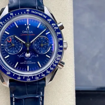 Omega Speedmaster Moonwatch 304.33.44.52.03.001 Replica - Cadran Bleu Bracelet Cuir