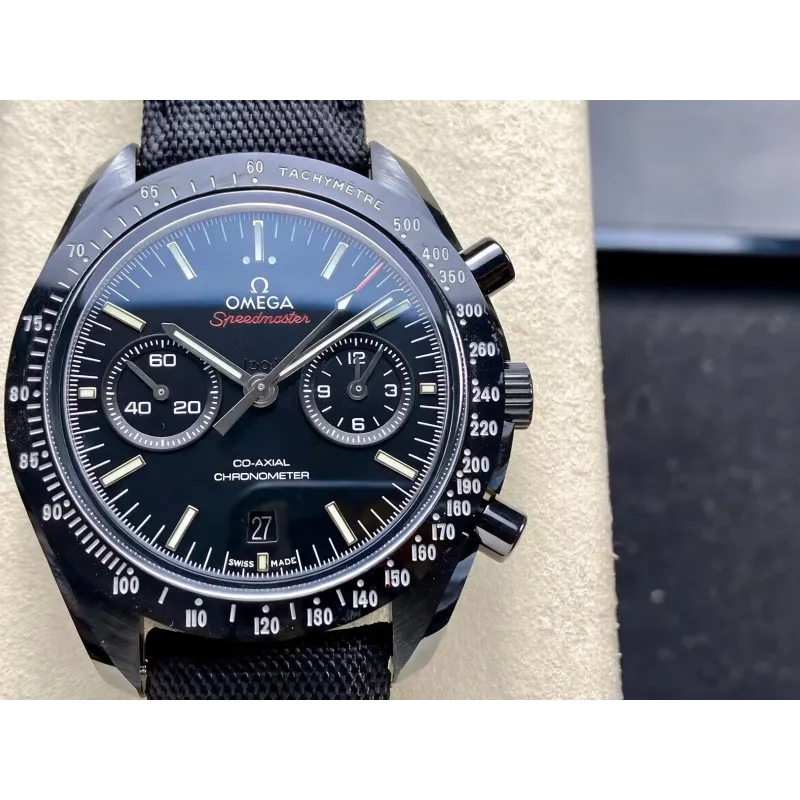 Omega Speedmaster Moonwatch Dark Side of the Moon Apollo 8 311.92.44.51.01.007 Replica - Cadran Noir Lunette Tachymetre
