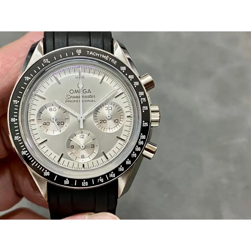 Omega Speedmaster 310.63.42.50.02.001 (RUBBER STRAP) Replica - Cadran Argent