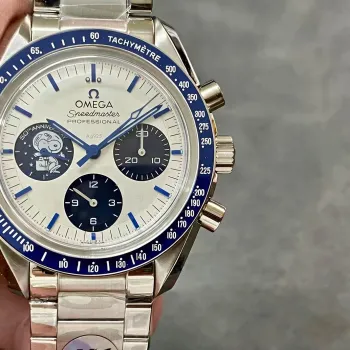 Omega Speedmaster Moonwatch Snoopy 310.32.42.50.02.001 Replica - Cadran Argent Acier Inoxydable