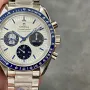 Omega Speedmaster Moonwatch Snoopy 310.32.42.50.02.001 Replica - Cadran Argent Acier Inoxydable