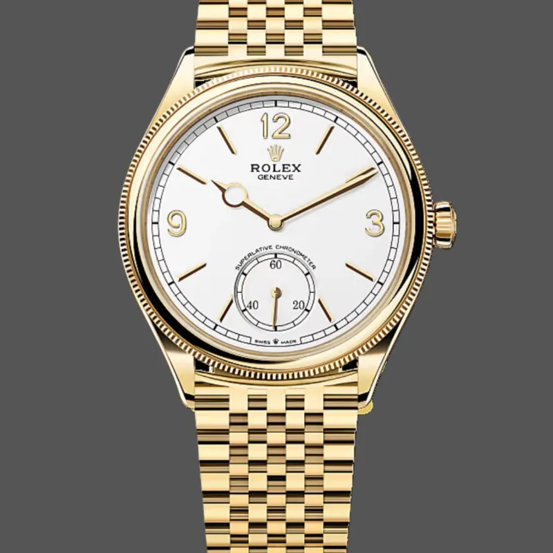 Rolex Perpetual 1908 52508 Replica - Cadran Blanc Lunette Cannelee