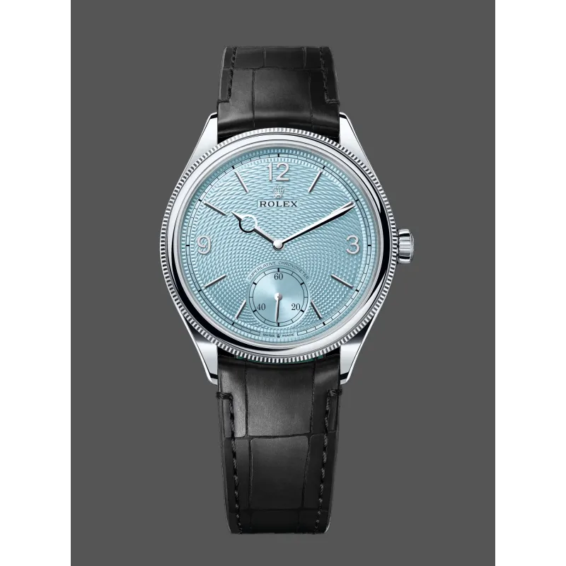 Rolex 1908 52506 Replica - Cadran Bleu Glace Lunette Cannelee