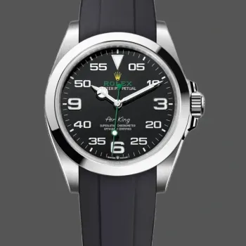Rolex Air-King 126900 Replica - Cadran Noir Bracelet Caoutchouc