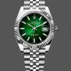 Rolex Datejust Wimbledon 126334 Replica - Cadran Vert Lunette Cannelee