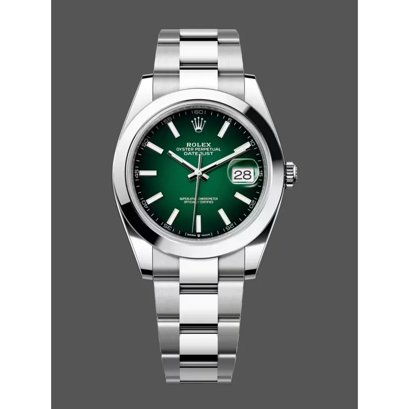 Rolex Datejust 126300 Wimbledon 126300 Replica - Cadran Vert Bracelet Jubilee