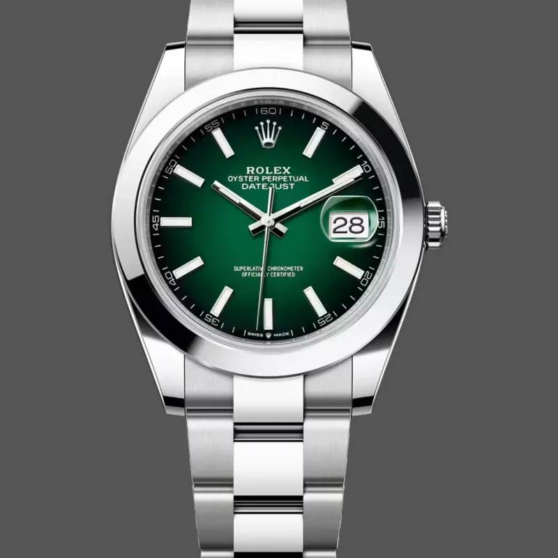 Rolex Datejust 126300 Wimbledon 126300 Replica - Cadran Vert Bracelet Jubilee