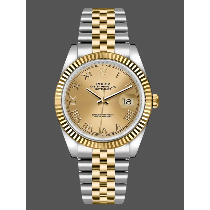 Rolex Datejust Unisexe 116233 0147 Replica - Cadran Champagne Lunette Cannelee
