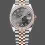 Rolex Datejust 36 Unisexe 126281RBR Replica - Cadran Chocolat Lunette Diamants